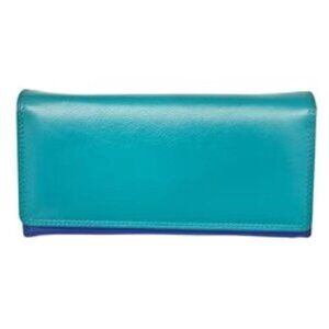 RFID Leather Flap Over Wallet
